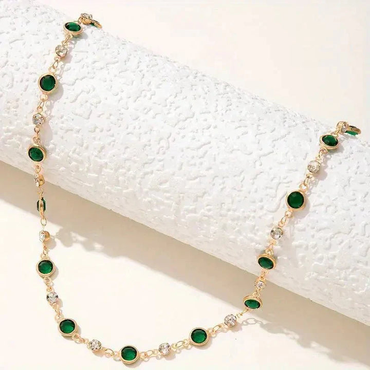 Collana Choker con Smeraldi e Diamanti