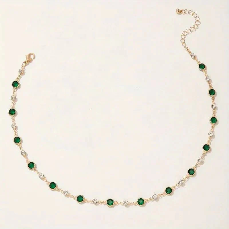 Collana Choker con Smeraldi e Diamanti