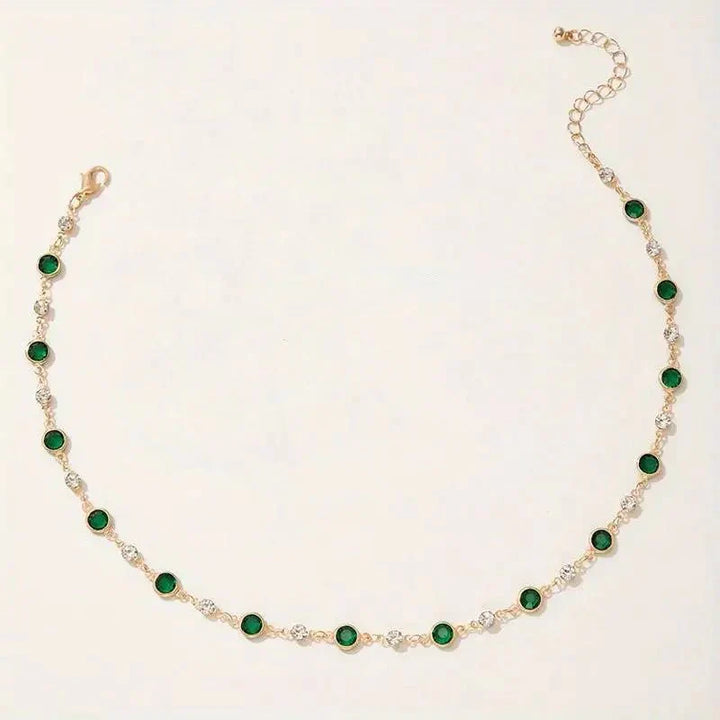 Collana Choker con Smeraldi e Diamanti