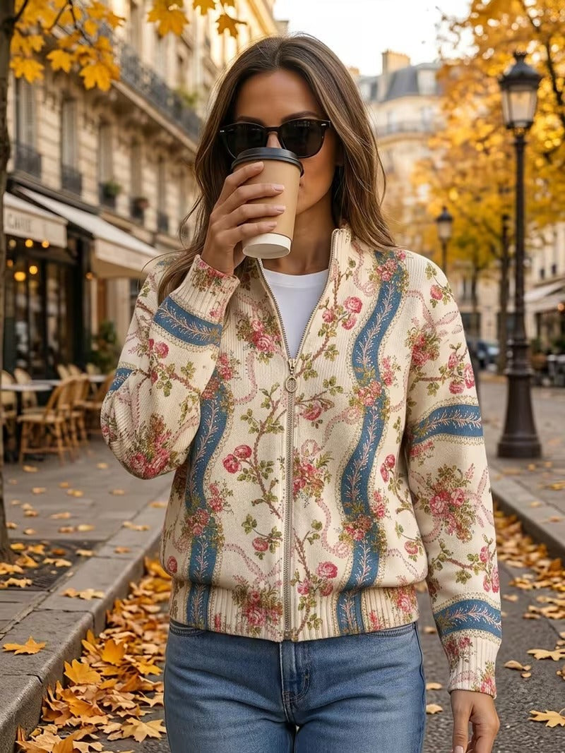 Eulalia™ | Climbing Rose Ribbon Cardigan - Maison Léa &amp; Lou