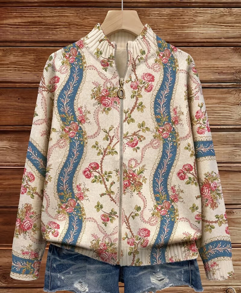 Eulalia™ | Climbing Rose Ribbon Cardigan - Maison Léa &amp; Lou