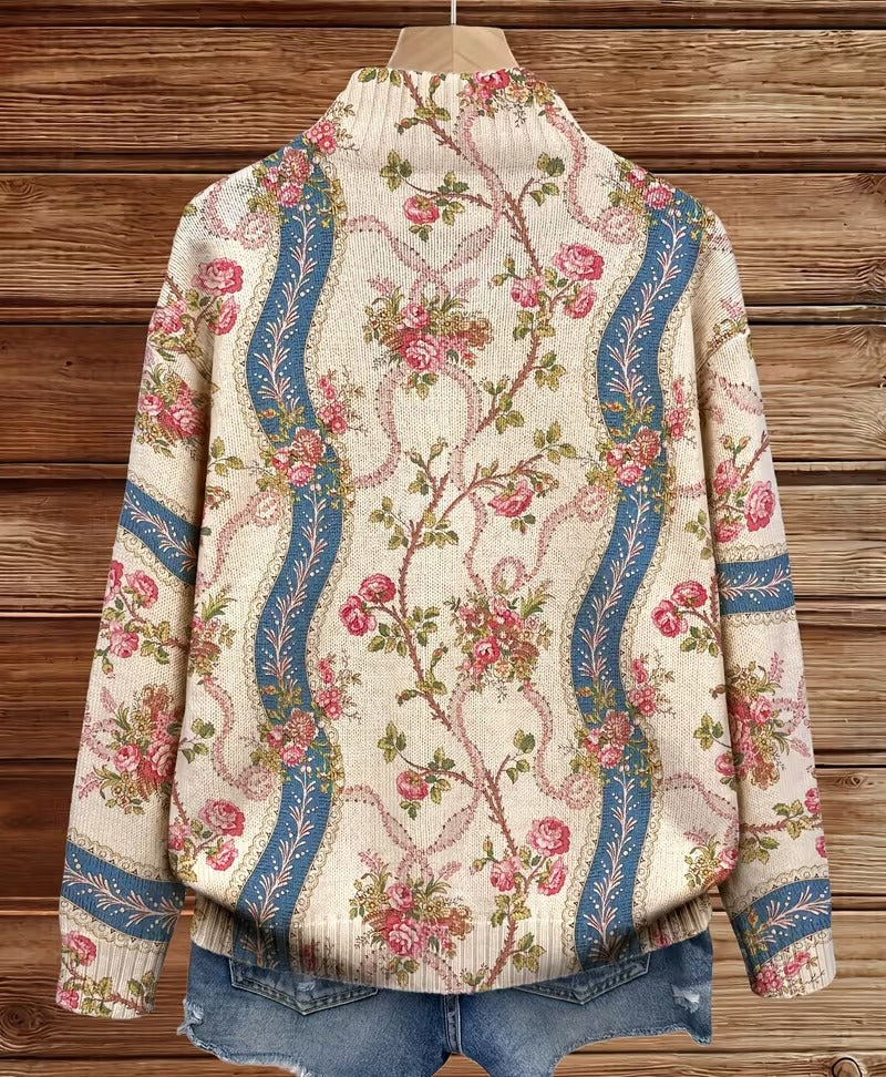 Eulalia™ | Climbing Rose Ribbon Cardigan - Maison Léa &amp; Lou