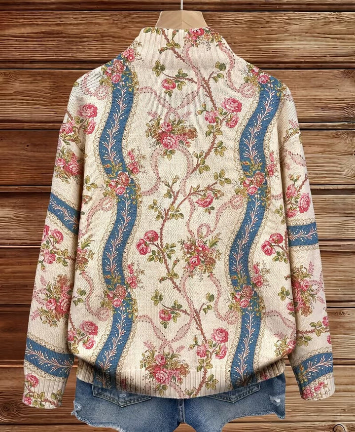 Eulalia™ | Climbing Rose Ribbon Cardigan - Maison Léa &amp; Lou