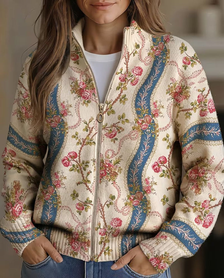 Eulalia™ | Climbing Rose Ribbon Cardigan - Maison Léa &amp; Lou