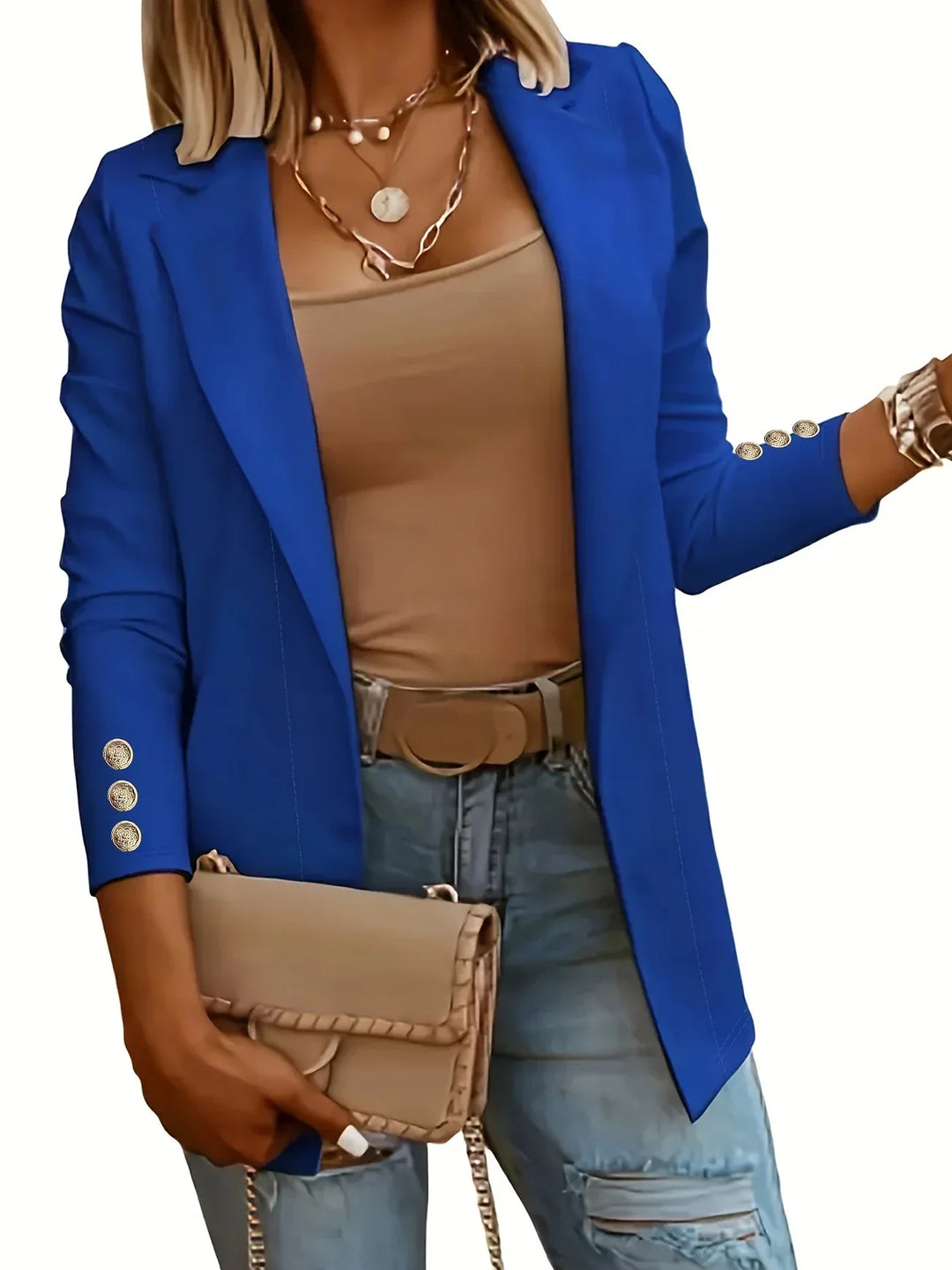 EMMA™ - Chic Open Front Jacket - Maison Léa &amp; Lou