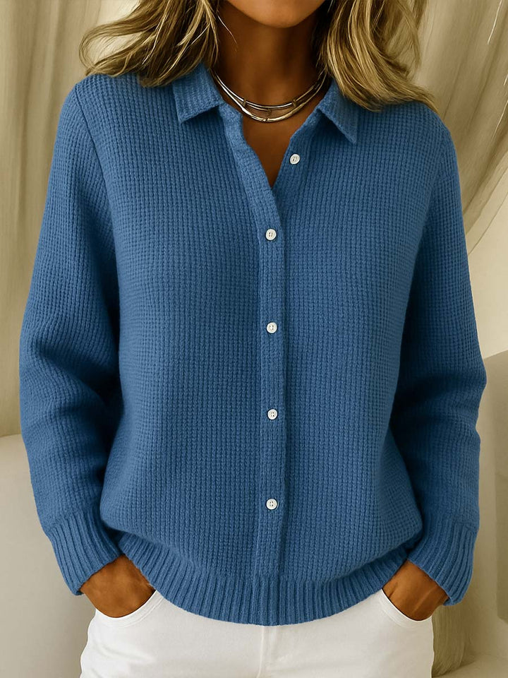 Beatrix - Collared Knit Cardigan