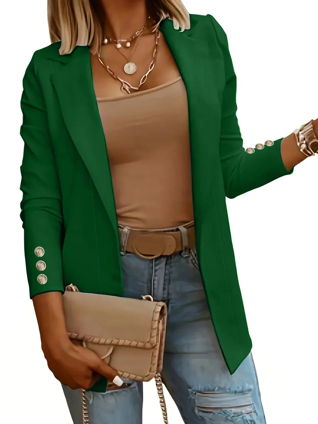 EMMA™ - Chic Open Front Jacket - Maison Léa &amp; Lou