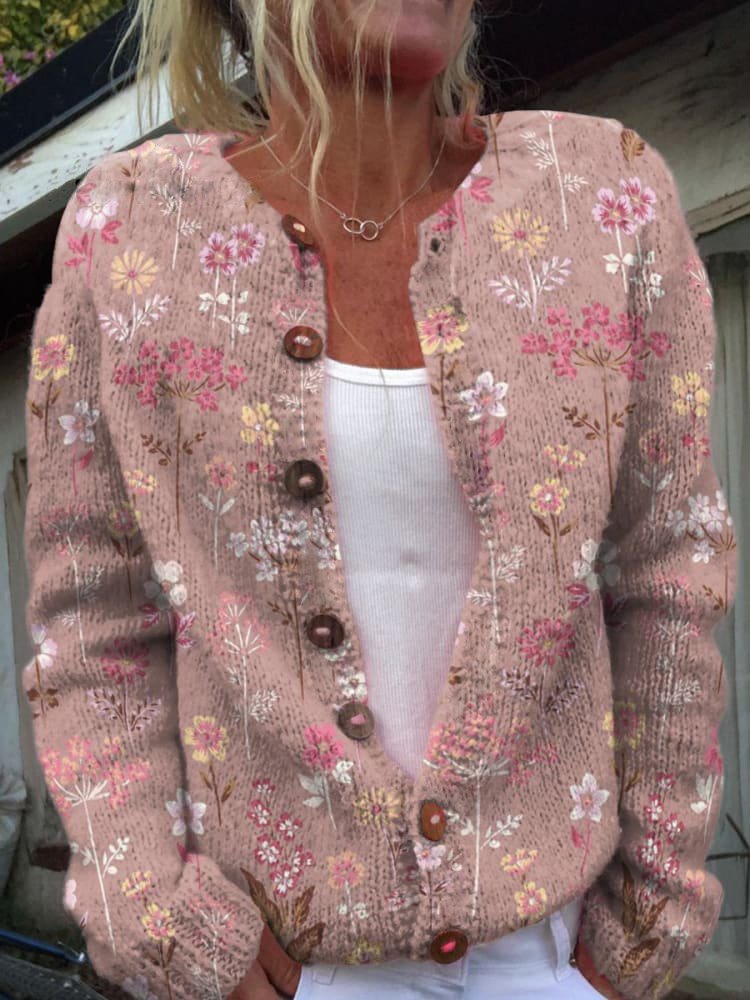 FLORA™ - Vintage Floral Cardigan - Maison Léa & Lou