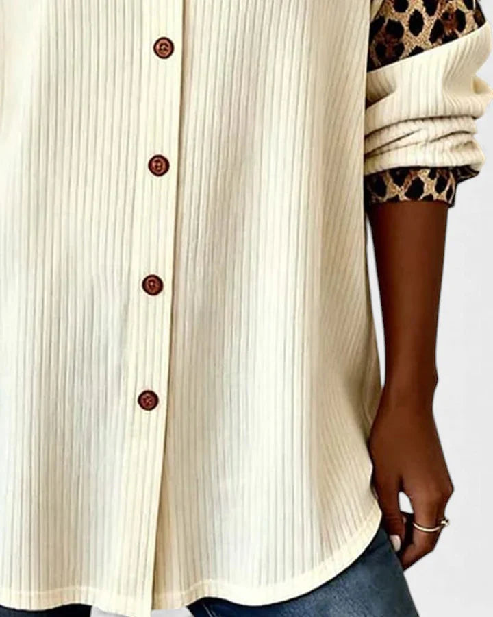 Arella™ | Elegant Printed Button-Down Blouse - Maison Léa &amp; Lou
