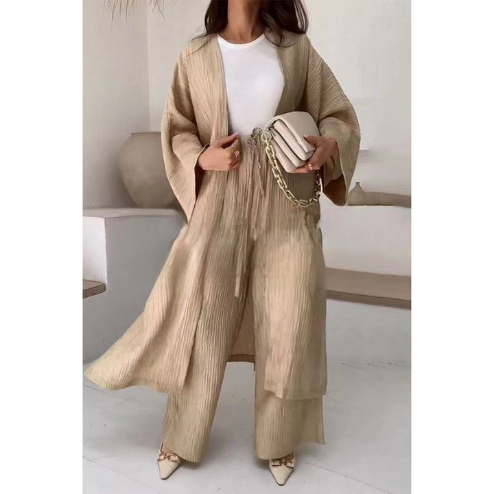 Katrine™ | Elegant Cardigan og Buksesæt - Maison Léa &amp; Lou