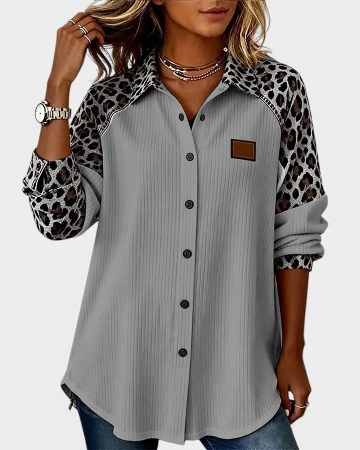 Arella™ | Elegant Printed Button-Down Blouse - Maison Léa &amp; Lou