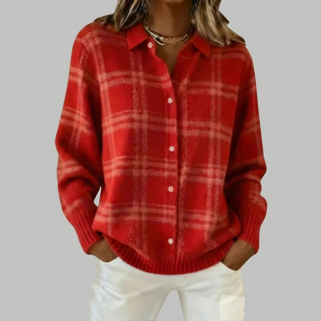 Ramona™ | Heritage Plaid Cardigan - Maison Léa & Lou