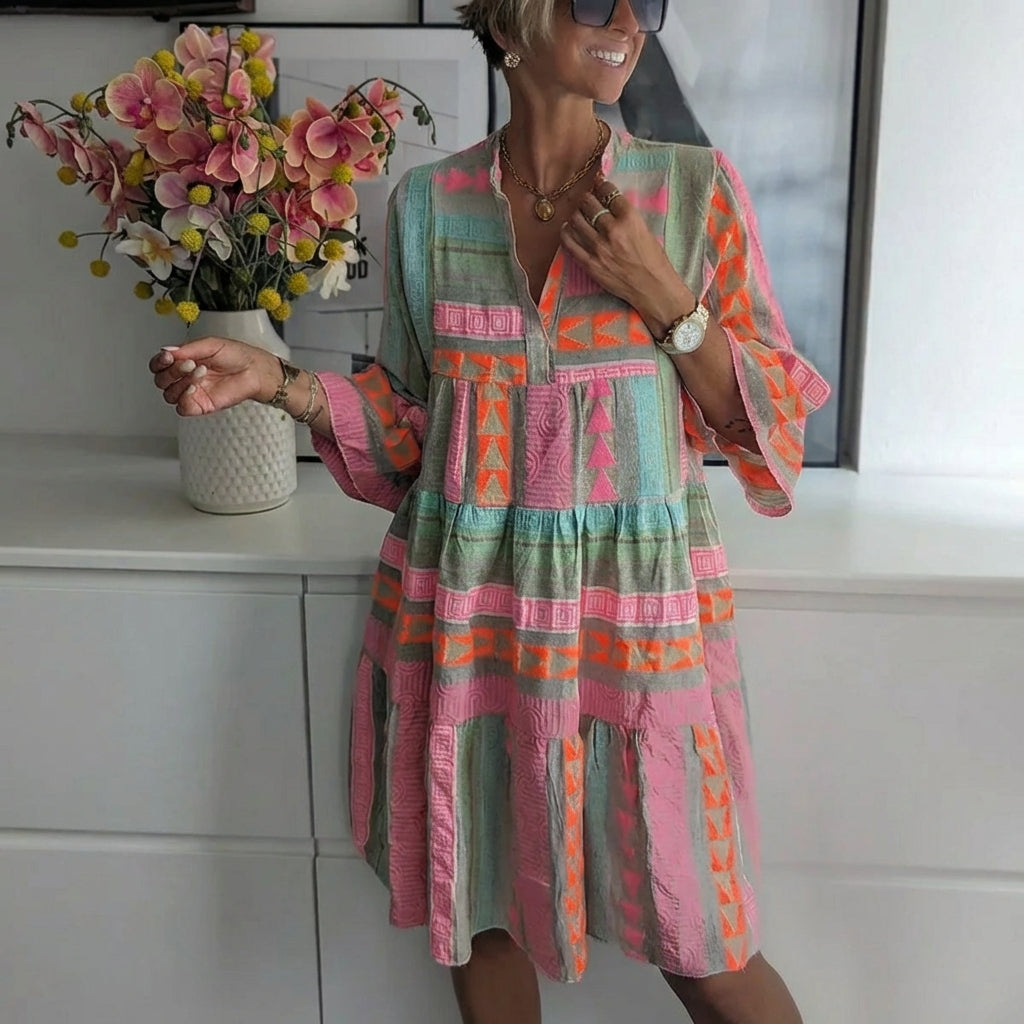 THALIE™ - Vibrant Boho Dress - Maison Léa & Lou