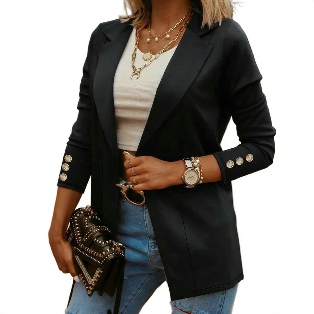 ODIN™ - Casual Long Sleeve Open Front Blazer - Maison Léa & Lou