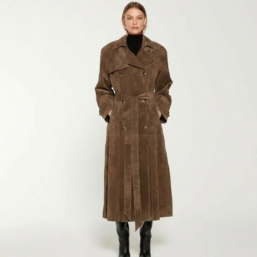 CHANTAL™ - Classic Belted Trench Coat - Maison Léa & Lou