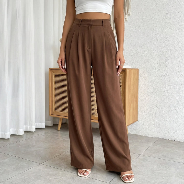 BELISIMA™ – Elegant Pleated Wide-Leg Office Trouser - Maison Léa &amp; Lou