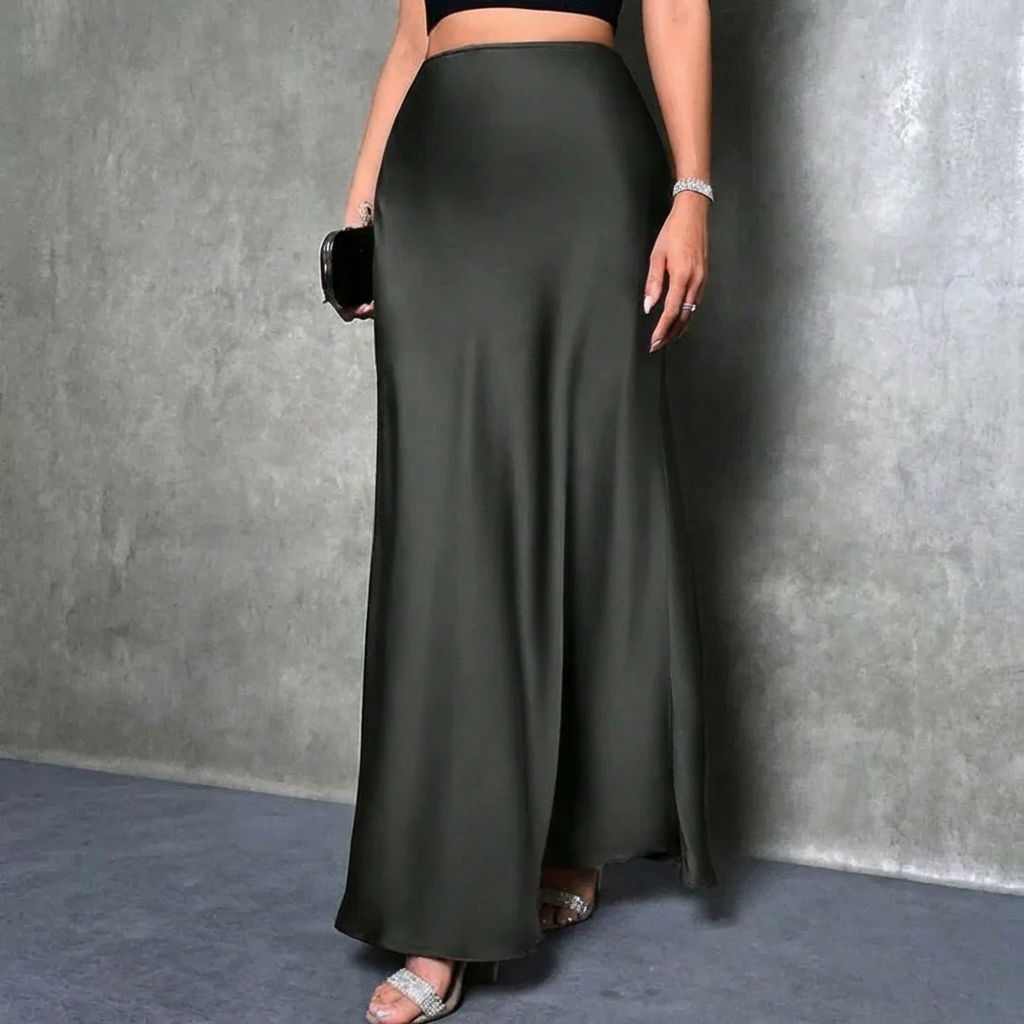 FIONA™ - Satin High-Waist Skirt - Maison Léa & Lou