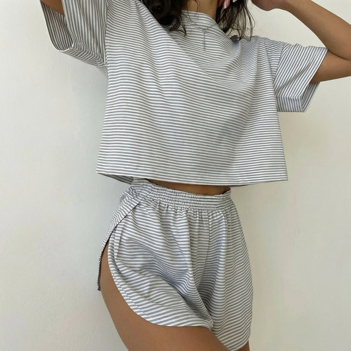 RIZALINA™ – Comfy Short Sleeve Loungewear Co-ord - Maison Léa &amp; Lou