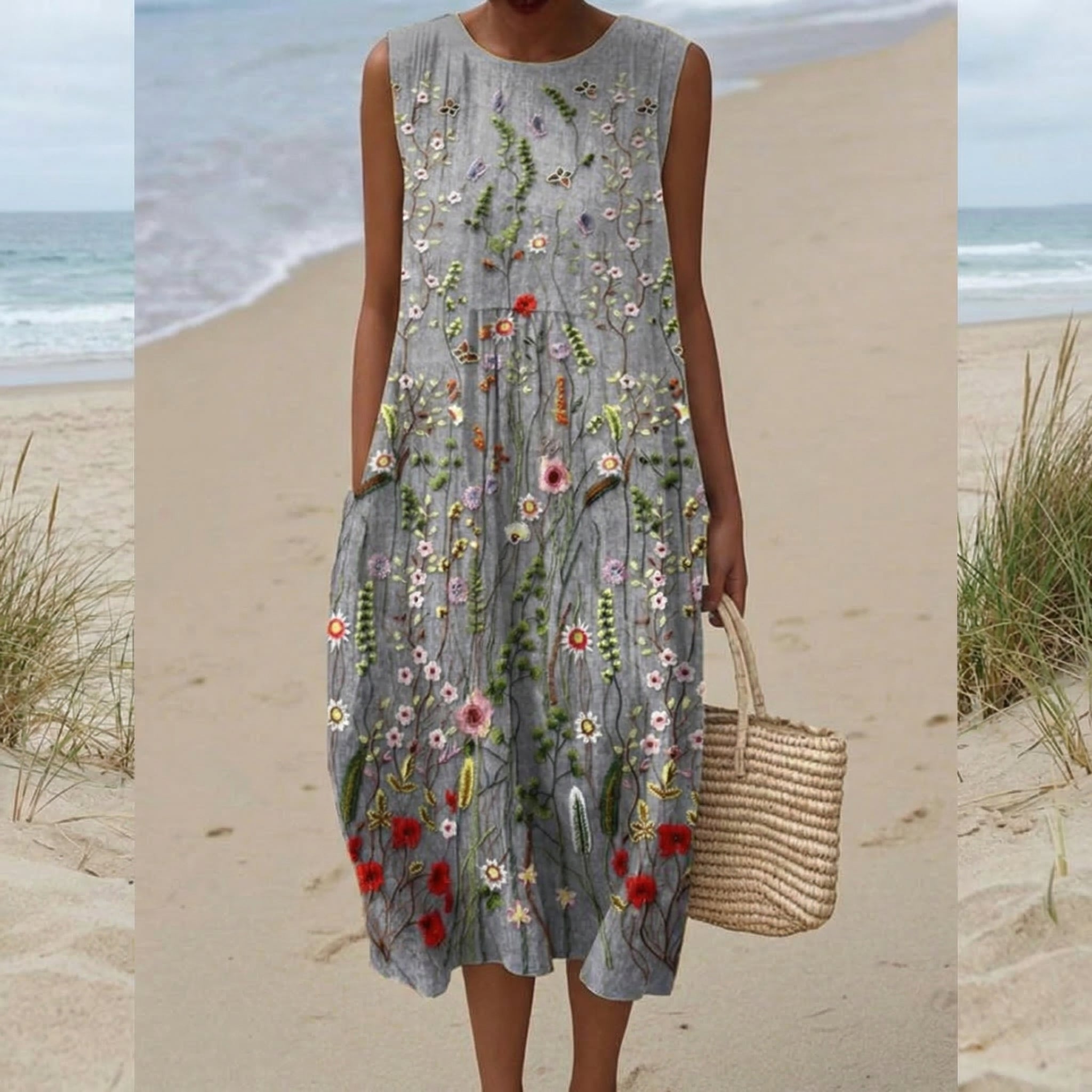 Cara™ | Comfortable Midi Dress - Maison Léa & Lou