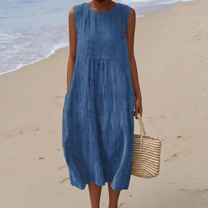Sara | Patterned Midi Dress - Maison Léa &amp; Lou