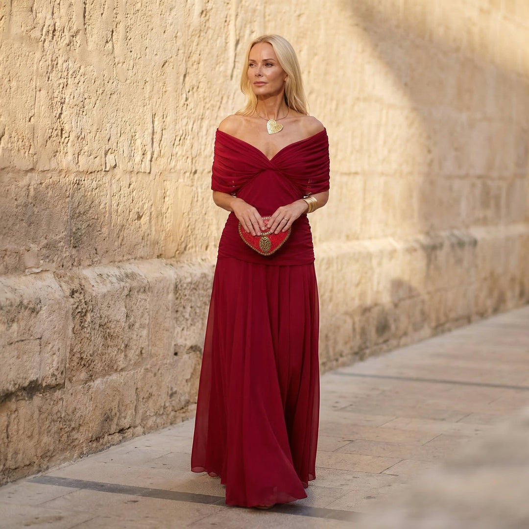 Harper | Elegant Red Dress - Maison Léa & Lou