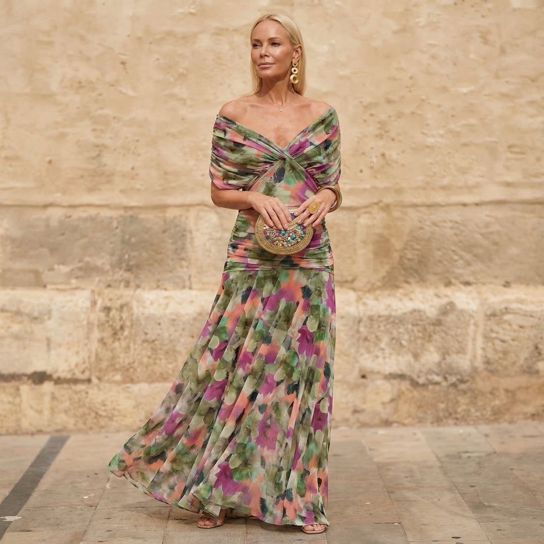 Emily | Colourful Elegant Dress - Maison Léa & Lou