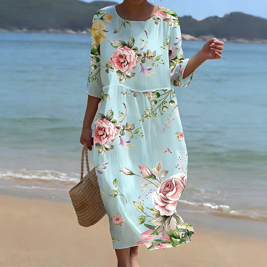 Olivia | Sunset Flower Dress - Maison Léa & Lou