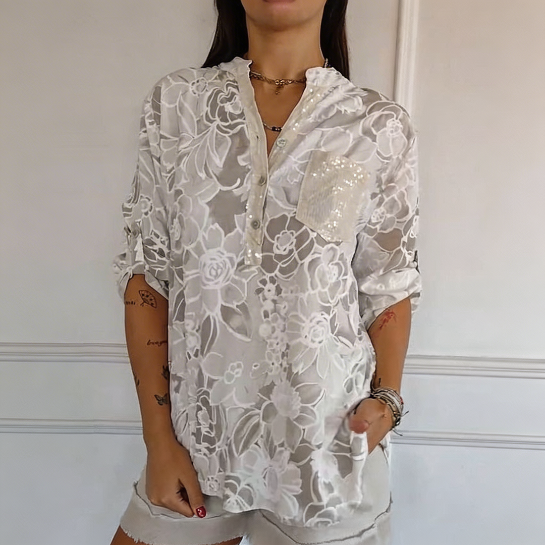 Elora™ - Elegant Printed Blouse - Maison Léa & Lou