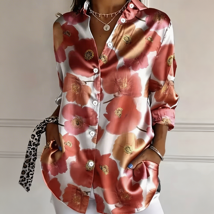 Dai™ | Elegant Satin-look Blouse - Maison Léa &amp; Lou