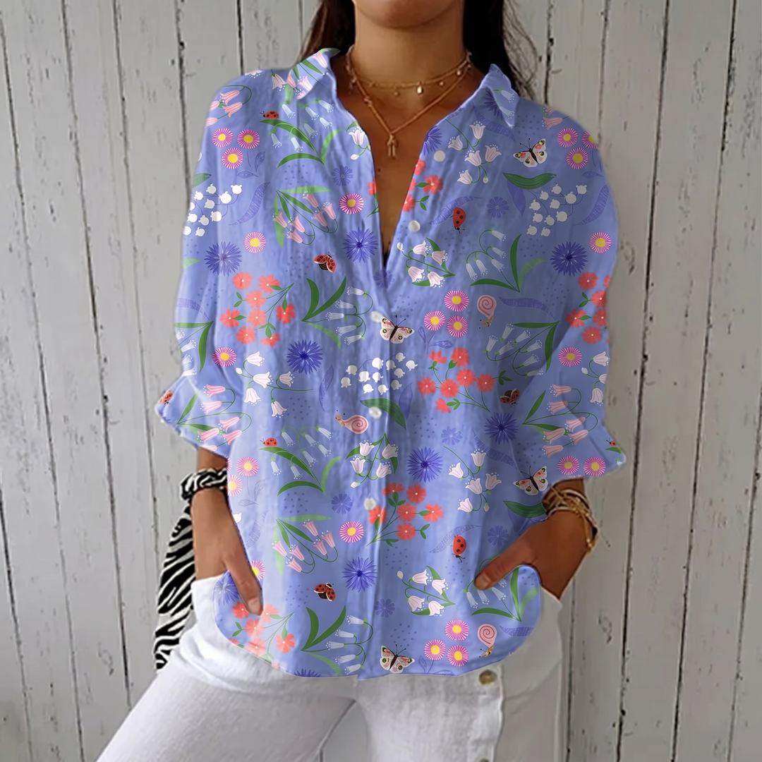 Felicia™ | Bloom Meadow Blouse - Maison Léa & Lou