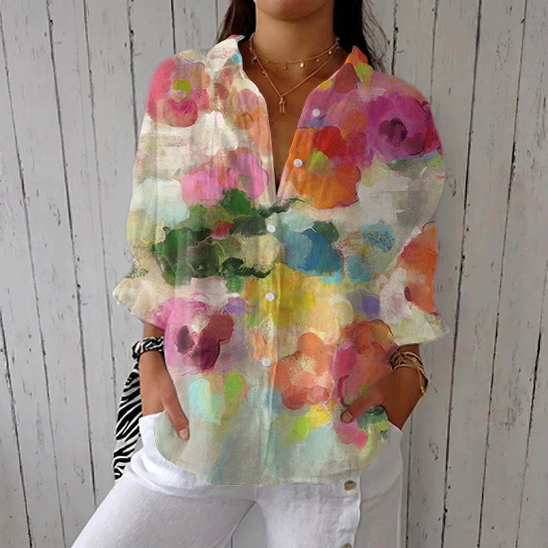 Elara™ | Watercolour Dreams Blouse - Maison Léa & Lou