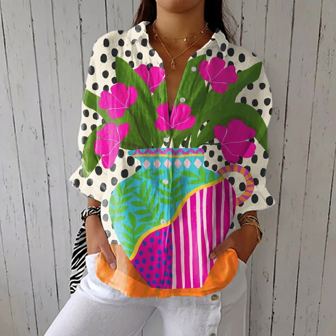 Amara™ | Blooming Vase Blouse - Maison Léa & Lou