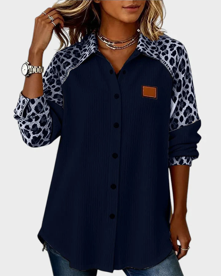 Arella™ | Elegant Printed Button-Down Blouse - Maison Léa &amp; Lou