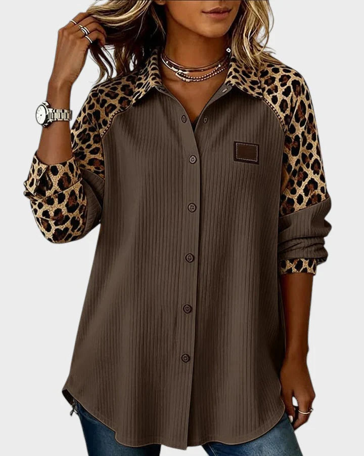 Arella™ | Elegant Printed Button-Down Blouse - Maison Léa &amp; Lou