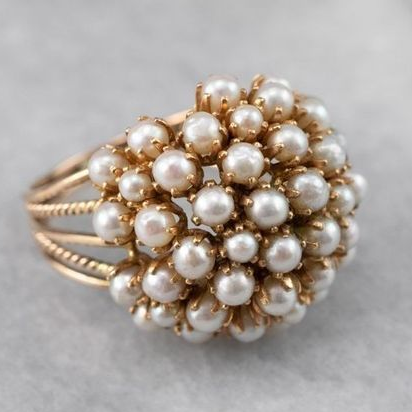 PEARL™ - Inlaid Pearls Ring - Maison Léa & Lou
