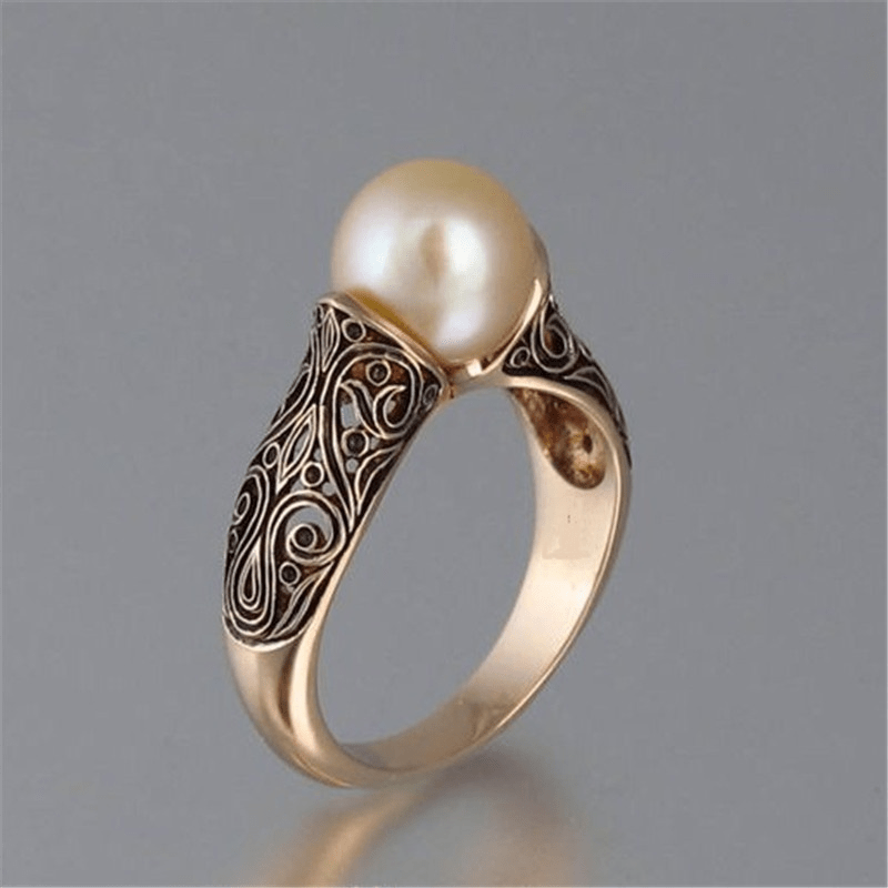 ABBY™- Vintage Pearl Golden Ring - Maison Léa & Lou