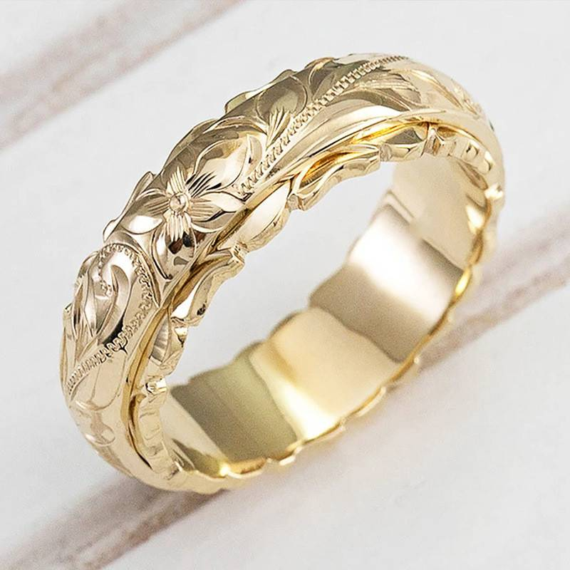 PAMELA™ - Vintage Gold Flower Ring - Maison Léa & Lou