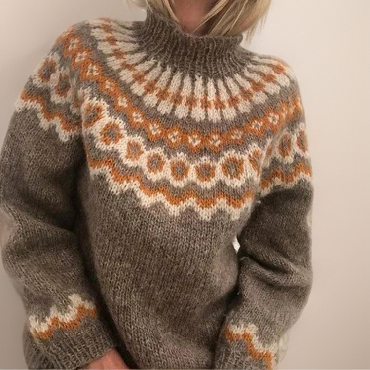 Solveig | Nordic Patterned Jumper - Maison Léa &amp; Lou