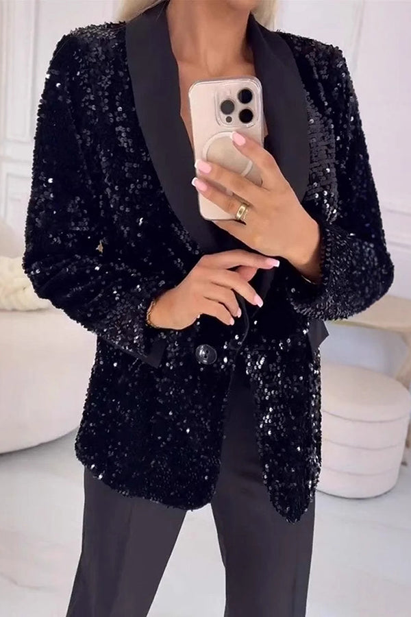 LUXARA™ -Shimmer Sequin Blazer - Maison Léa &amp; Lou