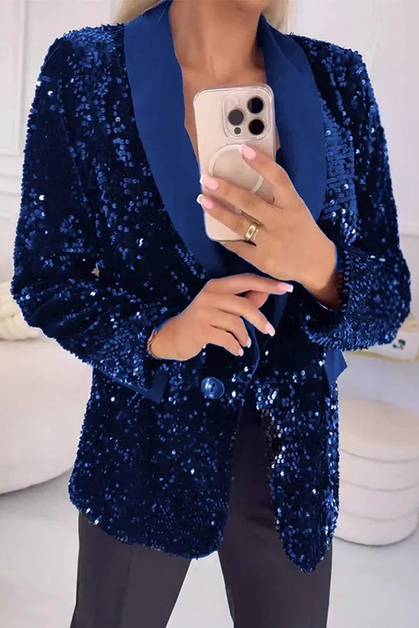 LUXARA™ -Shimmer Sequin Blazer - Maison Léa &amp; Lou