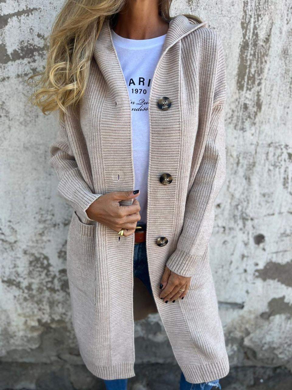 VERONICA™ - Chic Long Knit Cardigan - Maison Léa & Lou