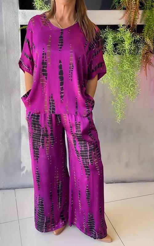 Marie™ | Effortless Printed Two-Piece Set - Maison Léa &amp; Lou