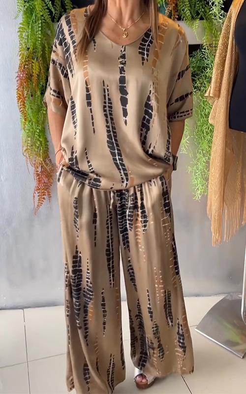 Marie™ | Effortless Printed Two-Piece Set - Maison Léa &amp; Lou