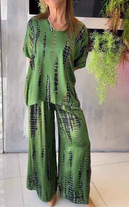 Marie™ | Effortless Printed Two-Piece Set - Maison Léa &amp; Lou