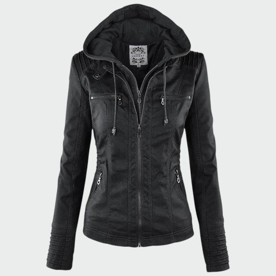 Gia - Leather Biker Jacket