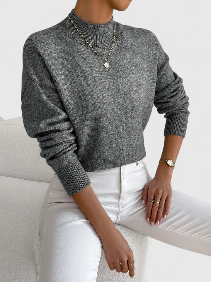 Camilla | Elegant Mock-Neck Sweater - Maison Léa &amp; Lou