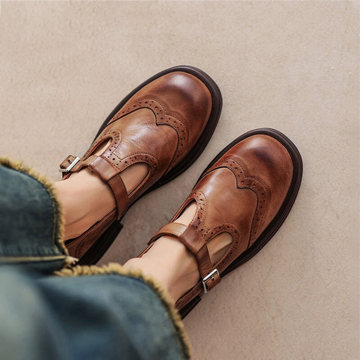 Mattea™ | Elegant Mary Janes Made Of Leather - Maison Léa &amp; Lou