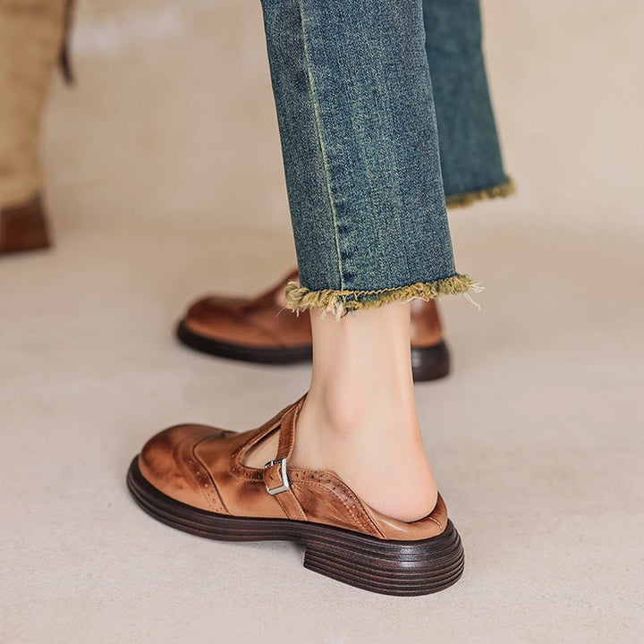 Mattea™ | Elegant Mary Janes Made Of Leather - Maison Léa &amp; Lou