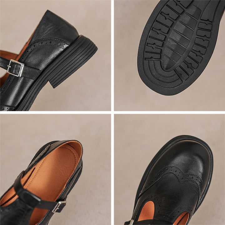 Mattea™ | Elegant Mary Janes Made Of Leather - Maison Léa &amp; Lou
