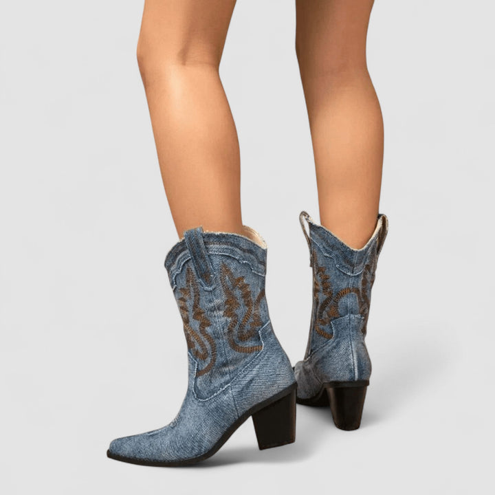 Selena – Orthopedic Denim Ankle Boots - Maison Léa &amp; Lou